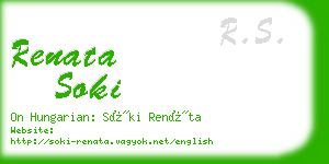 renata soki business card